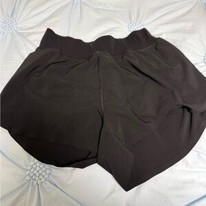 black CRZ yoga split shorts